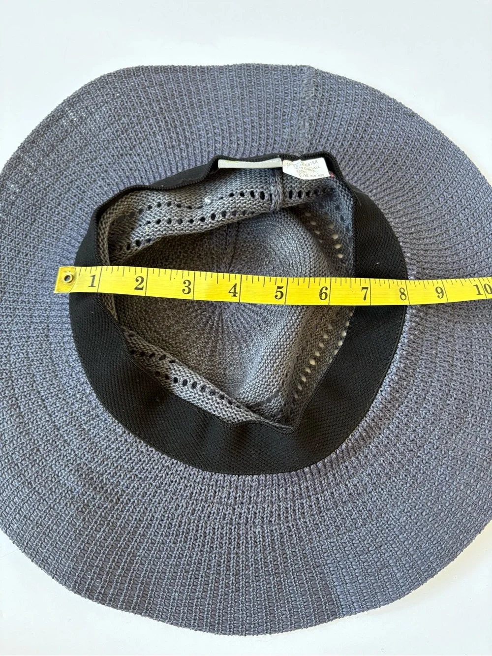Horny Toad Packable Wide Brim Sun Hat Travel‎ Garden Hike Blue Knit Mesh Resort